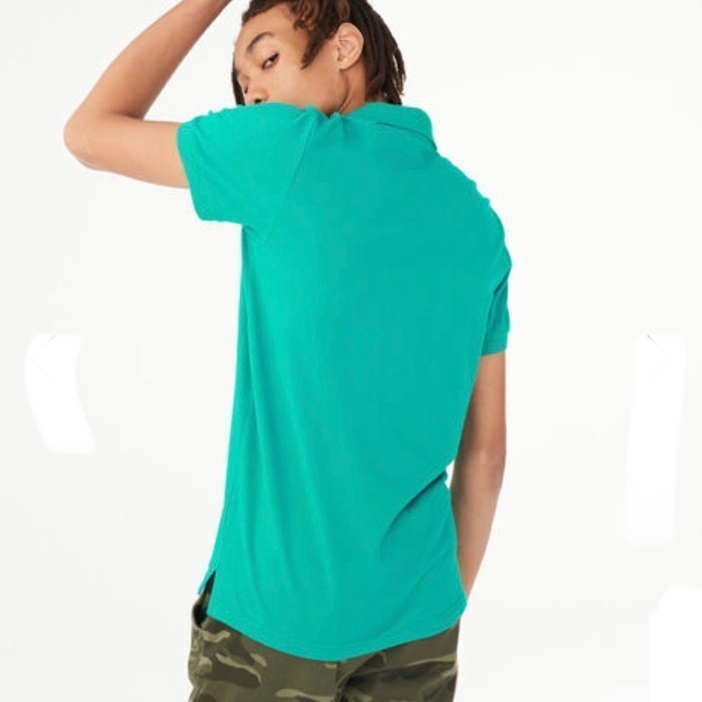 NWT Aeropostale Men Green Pique Knit Polo T Shirt - Picture 4 of 5